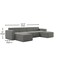 Flash Furniture Bridgetown Luxury Modular 6 Piece Sectional Sofa, Dark Gray IS-IT2231-6PCSEC-DKGRY-GG - alternate 6